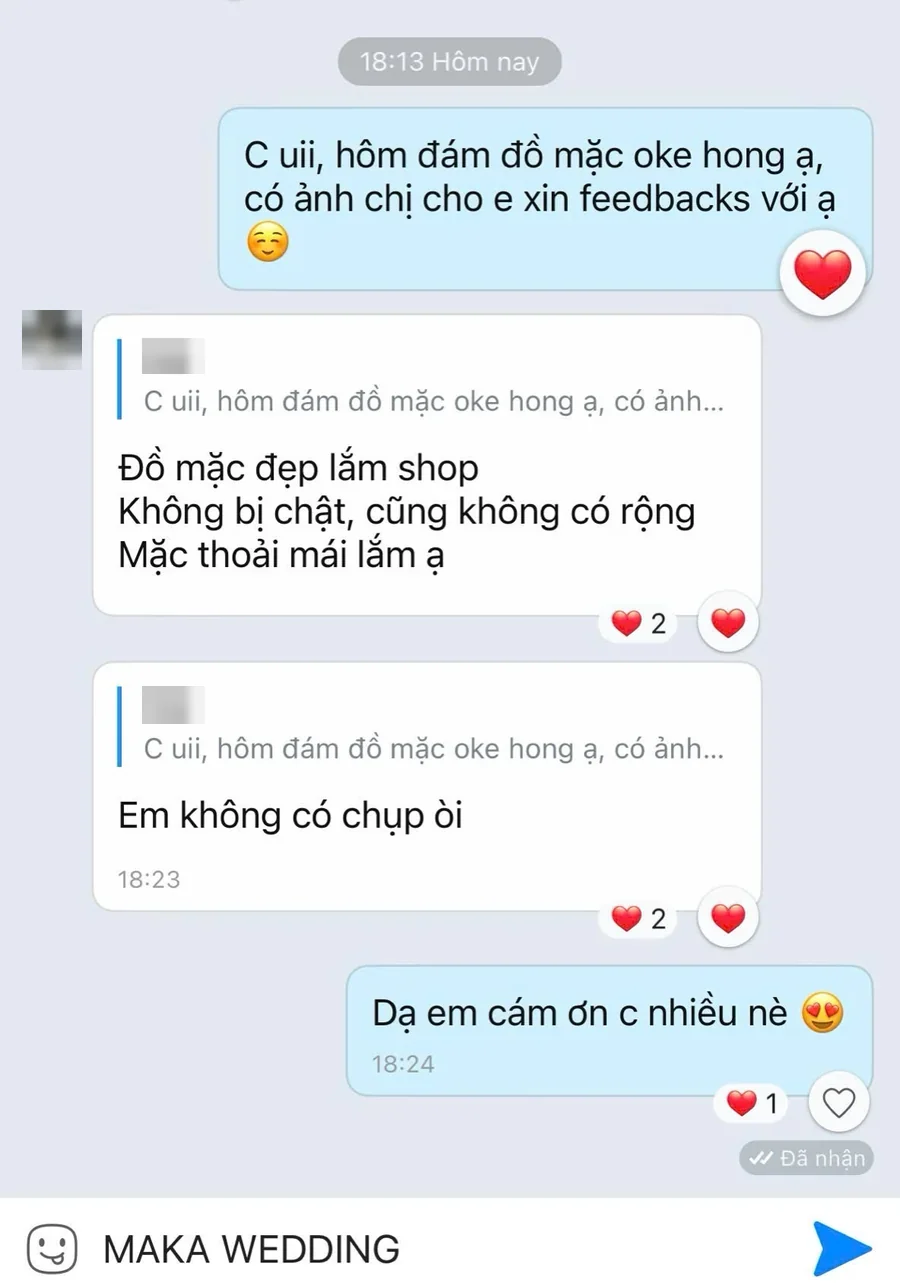 Khách phản hồi